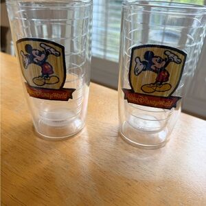 Disney Clear Double-Wall Tumbler Pair with Yellow and Red Mickey Design